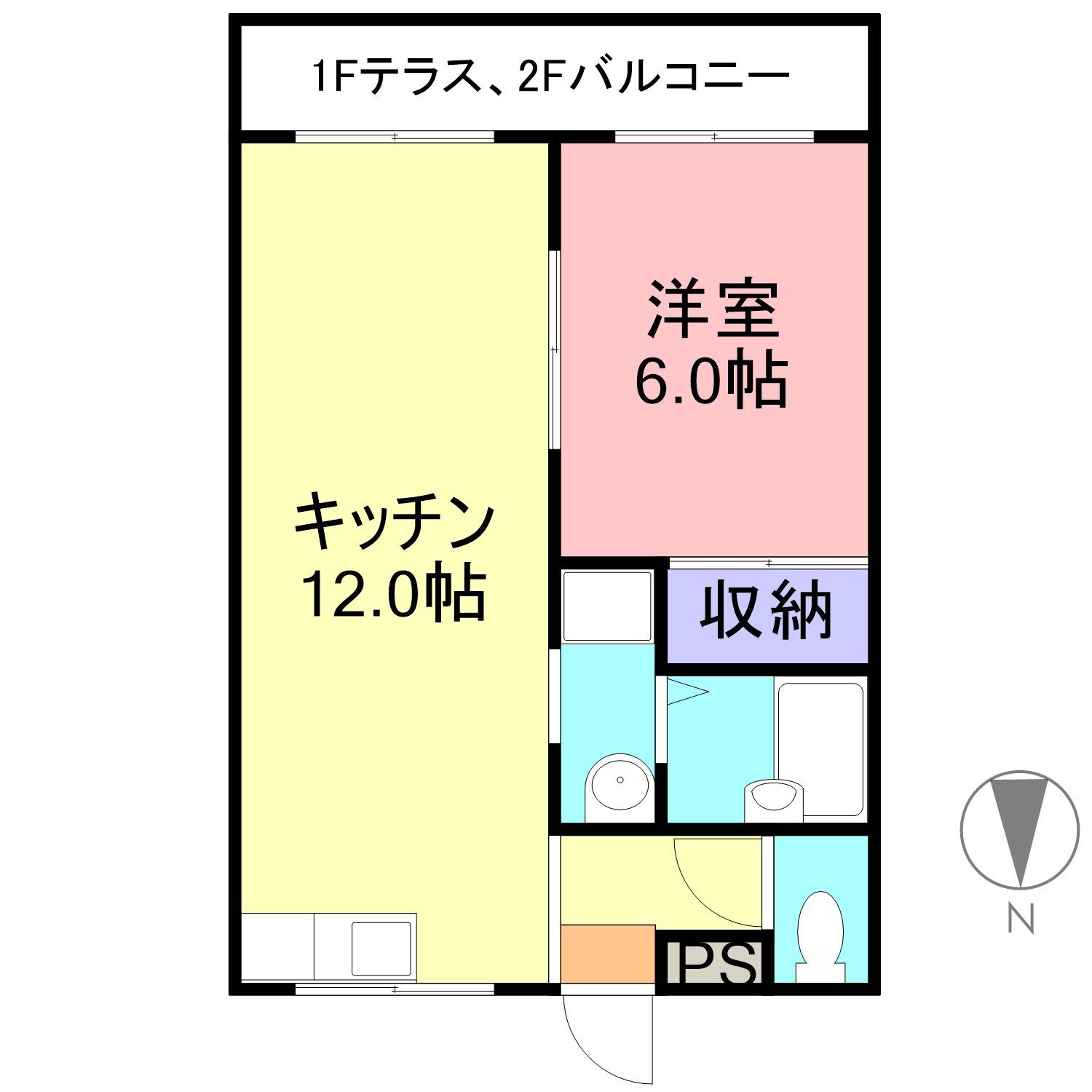 コノセールⅡ(1LDK/2階)の間取り写真