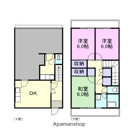 ハイツR(3DK/1階)の間取り写真