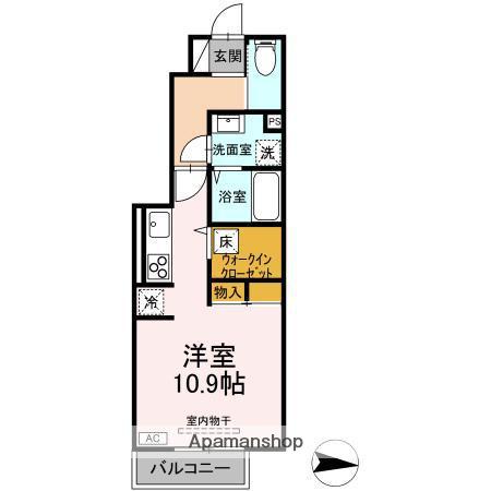 REKORA(ワンルーム/1階)の間取り写真