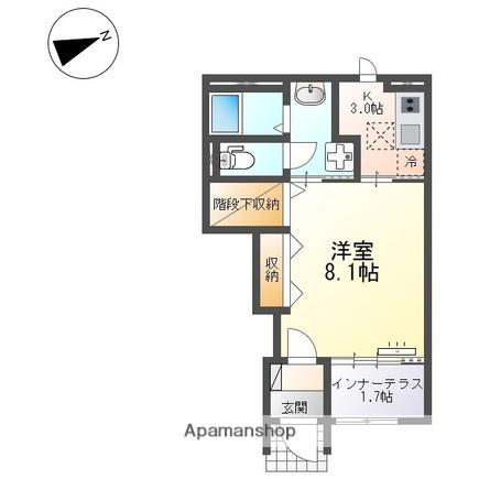スターテラスⅡ上福原(1K/1階)の間取り写真