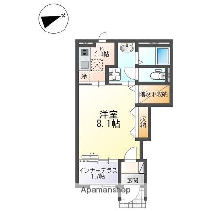 スターテラスⅡ上福原(1K/1階)の間取り写真