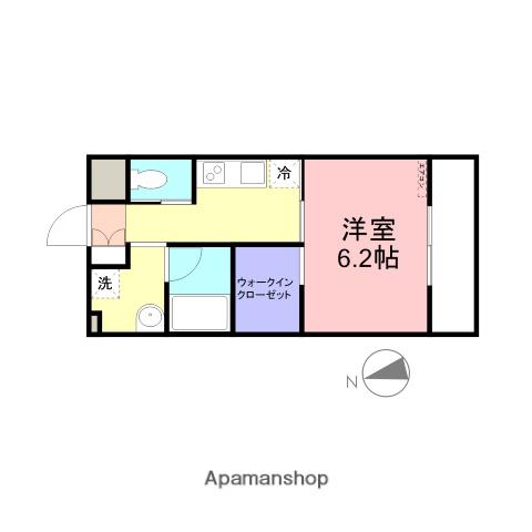 グランテラス(1K/2階)の間取り写真