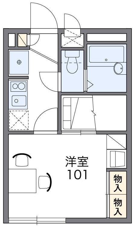 レオパレスビオラ(1K/1階)の間取り写真