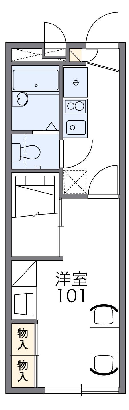 レオパレスボムールⅢ(1K/2階)の間取り写真