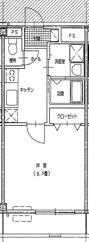 SIERA(1K/2階)の間取り写真
