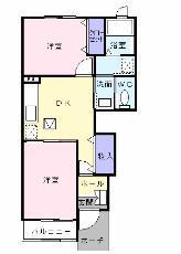 シャルロット(2DK/1階)の間取り写真