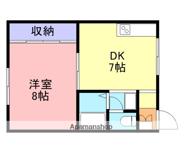 エスポワール(1DK/1階)の間取り写真