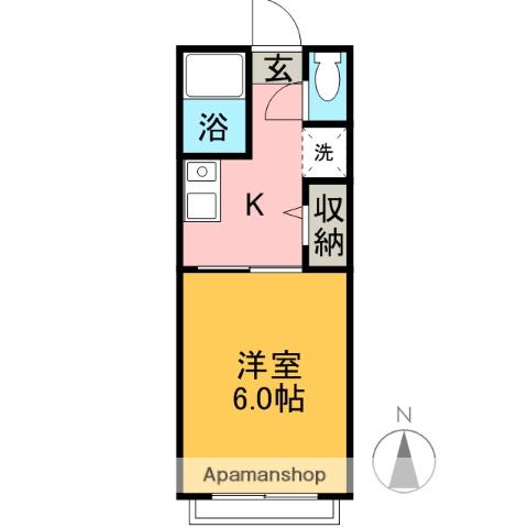 ハイムレトア(1K/2階)の間取り写真