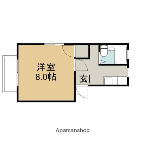 キャステロット(1K/2階)の間取り写真