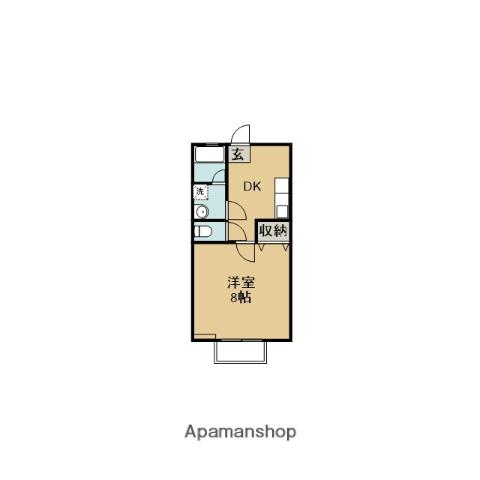 エクセレンス二番館(1DK/2階)の間取り写真