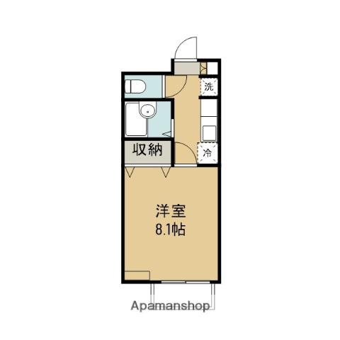 メゾン山崎Ⅱ(1K/2階)の間取り写真