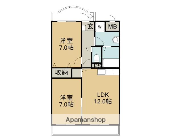 グランピアーノ(2LDK/2階)の間取り写真