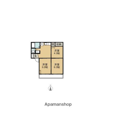 コーポ・持田Ⅱ(3DK/2階)の間取り写真