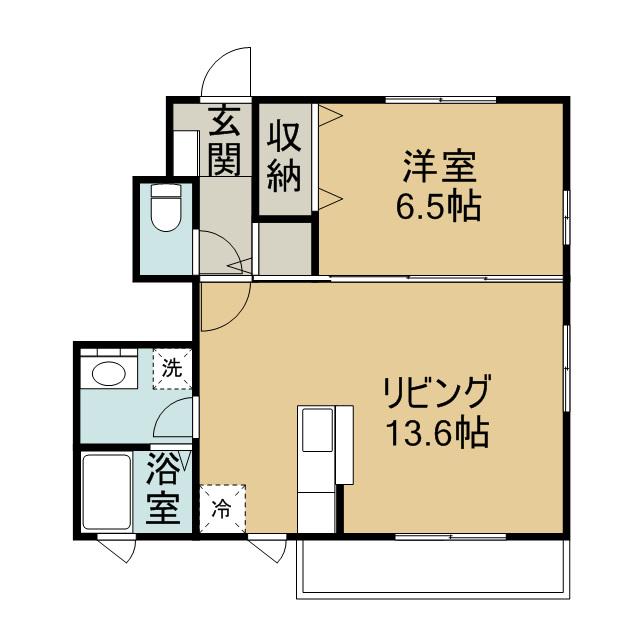アヴァンシアT(1LDK/1階)の間取り写真