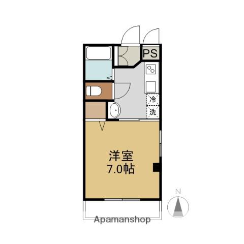 内海ビル(1K/3階)の間取り写真