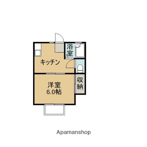 USコーポ(1K/2階)の間取り写真