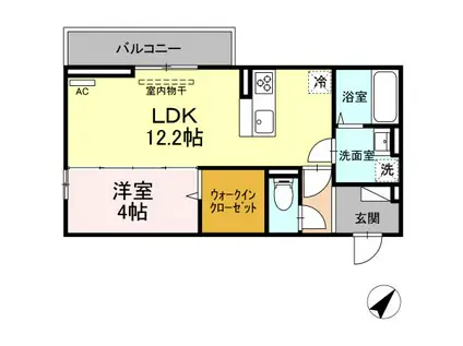 ヴェルデュール(1LDK/3階)の間取り写真