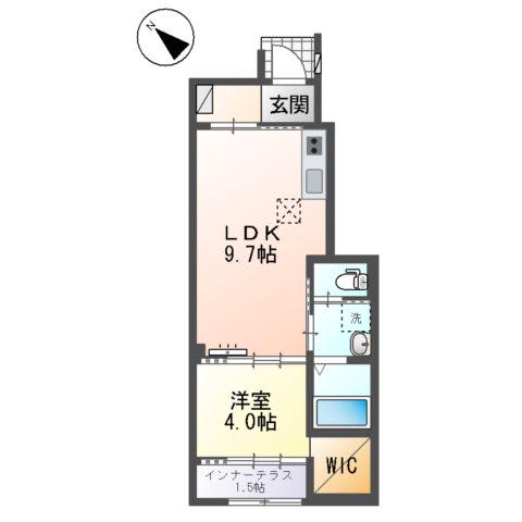 F・I・D(1LDK/1階)の間取り写真