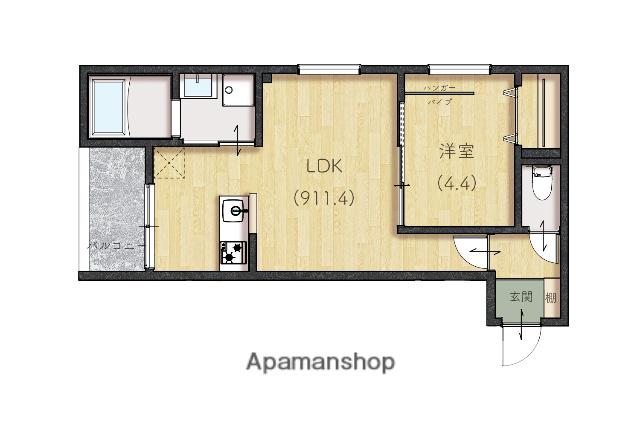 LIEN東津田(1LDK/3階)の間取り写真