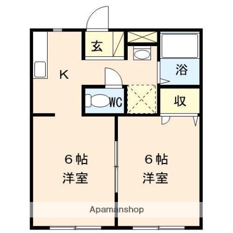 NNSPRING(2K/2階)の間取り写真