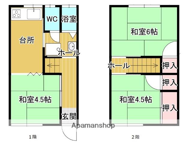コーポ佐野(3K/1階)の間取り写真