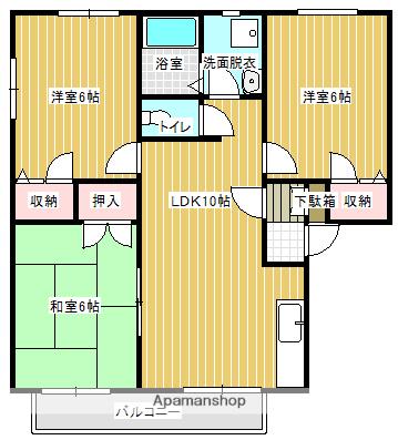 コーポEBISU(3LDK/2階)の間取り写真