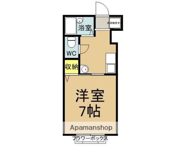 タカオカハイツⅠ(1K/1階)の間取り写真