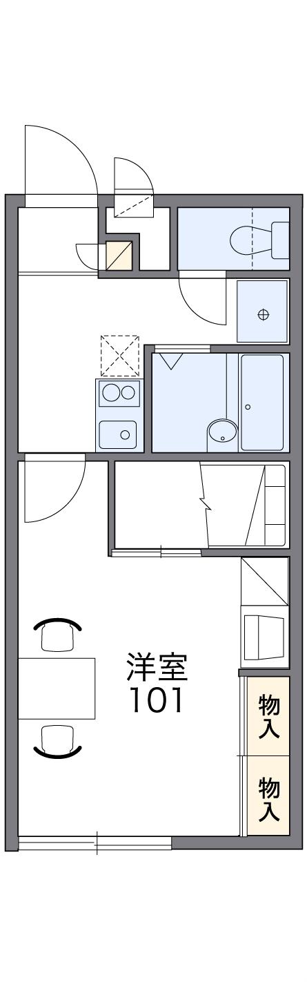 レオパレスイーストCREEKⅠ(1K/1階)の間取り写真