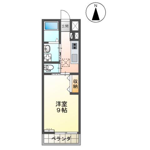 ピアネータ(1K/1階)の間取り写真