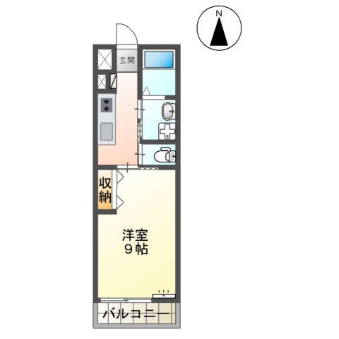 ピアネータ(1K/2階)の間取り写真