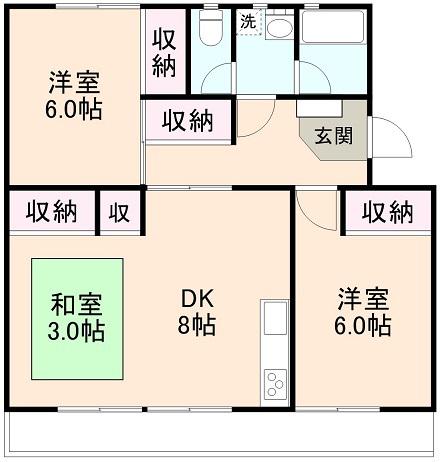 KSB大塚Ⅱ(2LDK/1階)の間取り写真