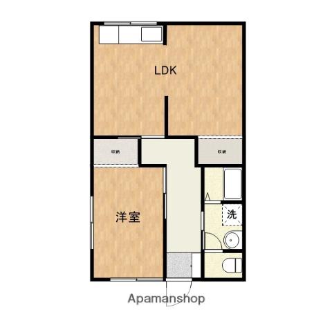 ブルーハイツ(1LDK/2階)の間取り写真
