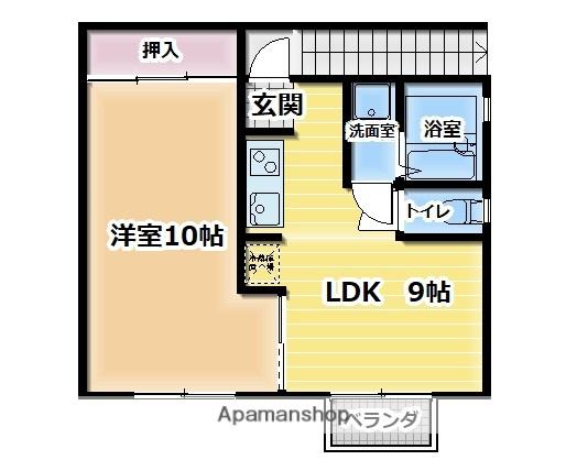 コーポアーサー(1LDK/2階)の間取り写真