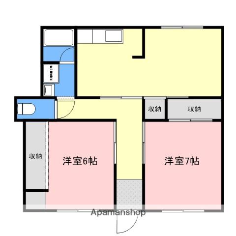 メゾンドコスモ(2LDK/1階)の間取り写真