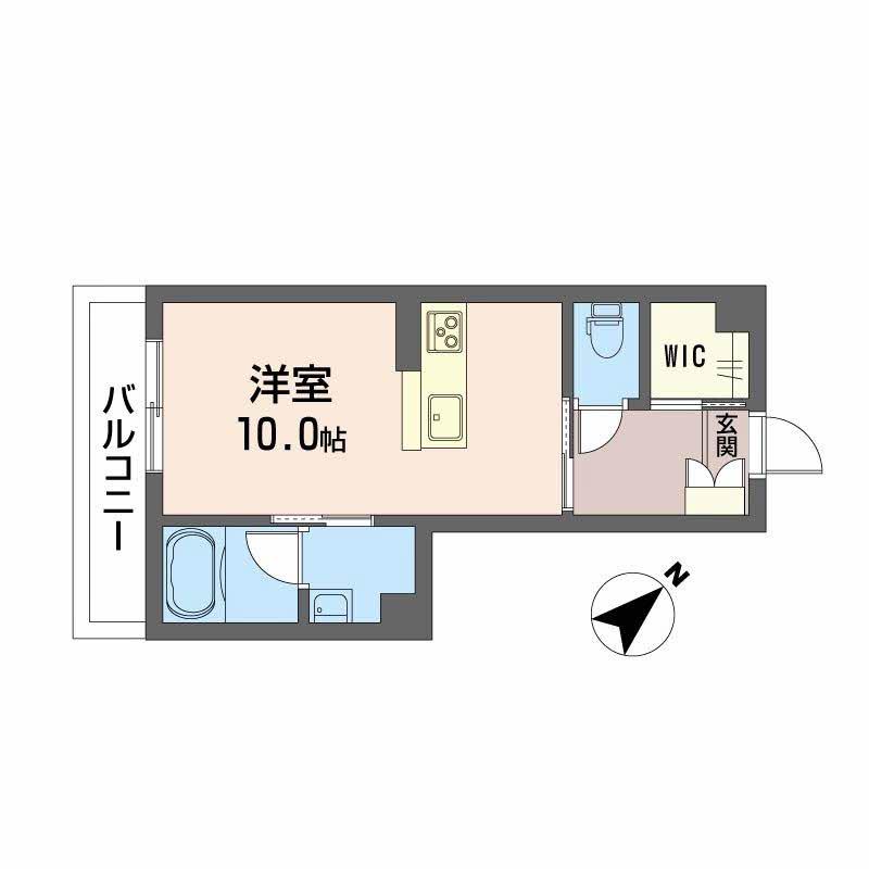 シャーメゾン クロシェット(ワンルーム/1階)の間取り写真