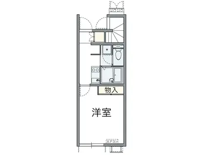 レオネクストMIKAZU(1K/1階)の間取り写真