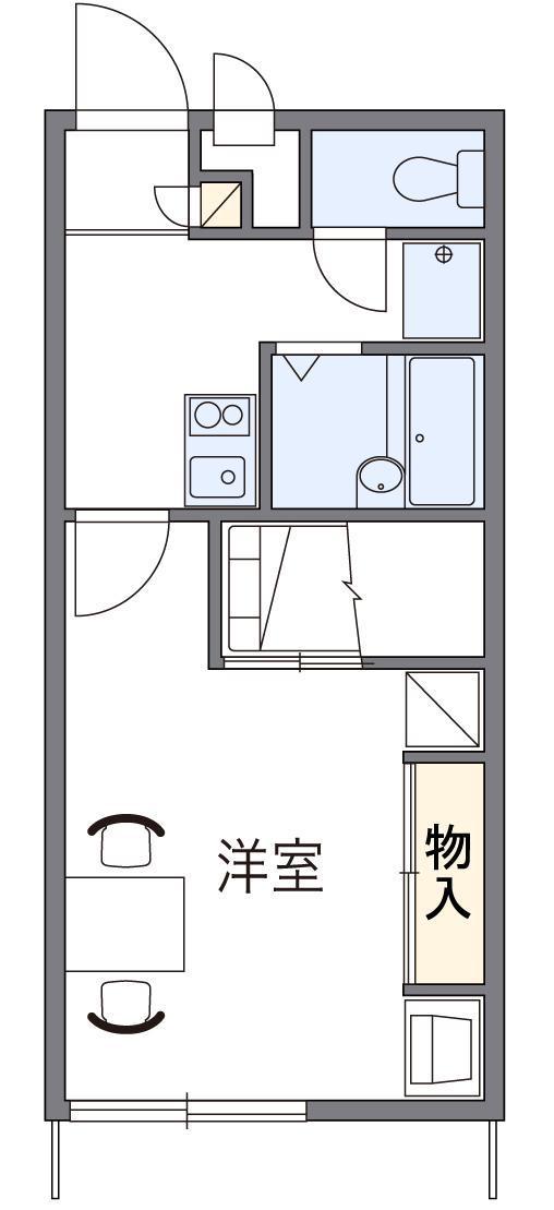 レオパレス・M(1K/2階)の間取り写真