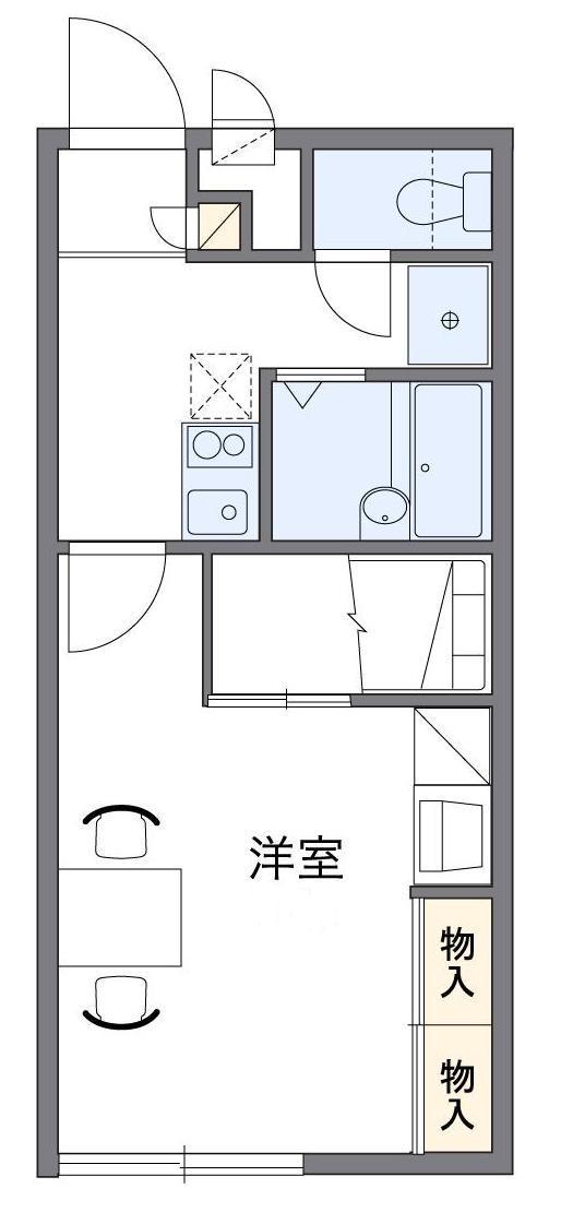 レオパレス・やすらぎ(1K/2階)の間取り写真