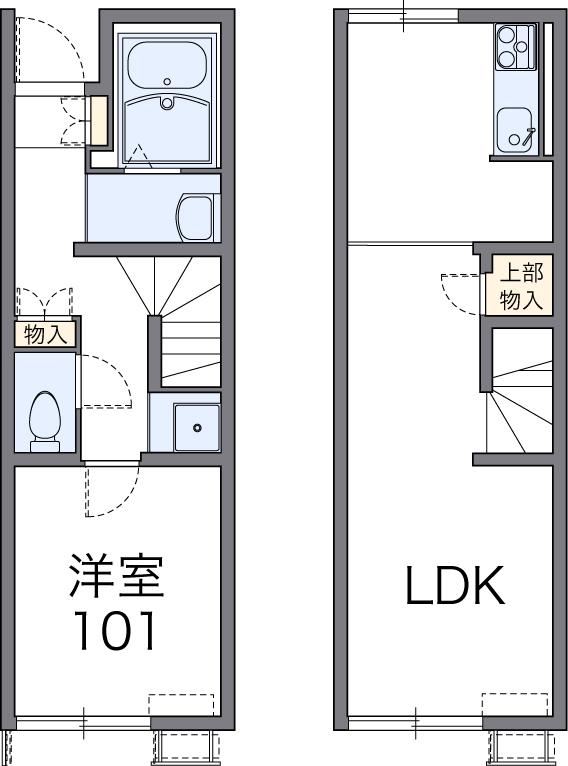 レオネクストグランジュテ(1LDK/1階)の間取り写真