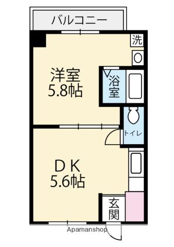 ヴィラナリー切川1号棟(1DK/1階)の間取り写真
