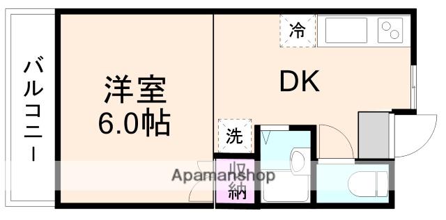 カーサ多久和(1DK/1階)の間取り写真