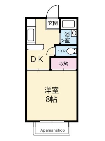 アベニール(1K/2階)の間取り写真