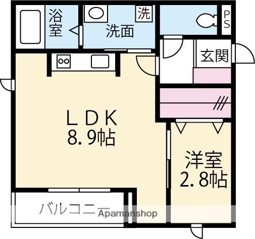 MAISON KADO(1LDK/1階)の間取り写真