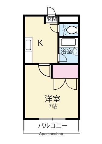 プチメゾン上乃木(1K/1階)の間取り写真