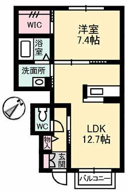FORECASTLE5(1LDK/1階)の間取り写真