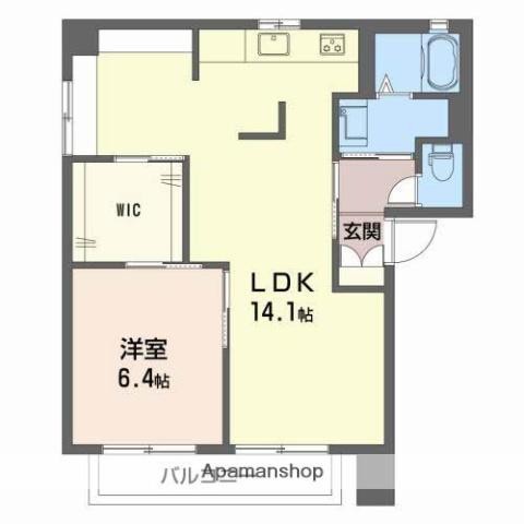 フローリ(1SLDK/2階)の間取り写真