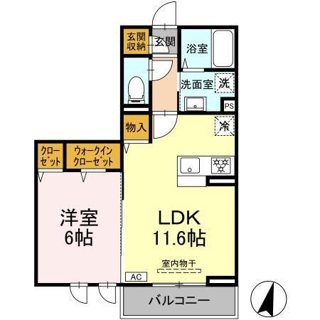 LE REPOS(1LDK/2階)の間取り写真