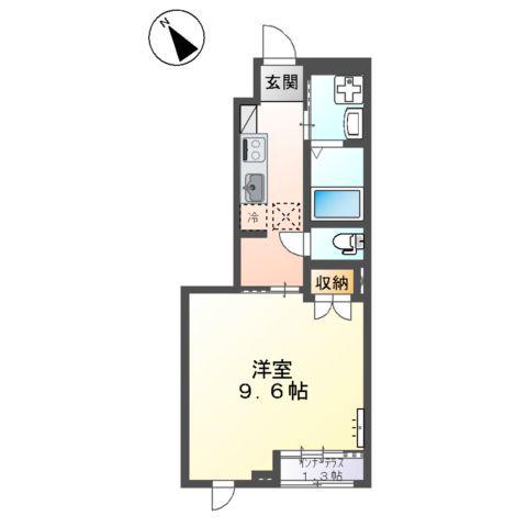 TRIANON.K(1K/1階)の間取り写真