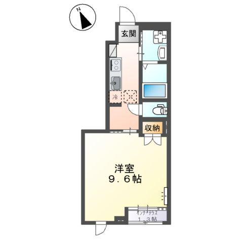 TRIANON.K(1K/1階)の間取り写真