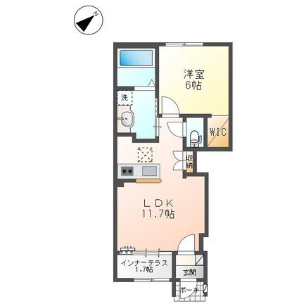 LA PAUSE 東出雲(2LDK/2階)の間取り写真